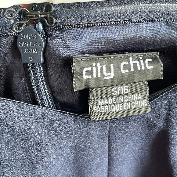 Elegant Navy Blue Women's formal wedding guest dress - Picture 3 of 14